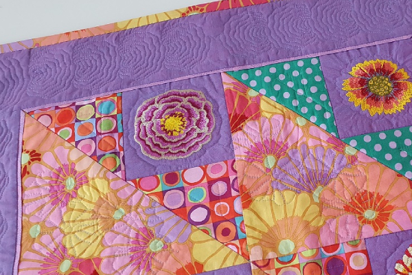 Kaffe Fassett Embroidery-Flower Quilt - BERNINA