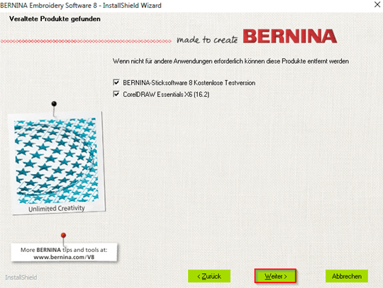 Schritt 2 Installieren Sie Die Vollversion Software Bernina